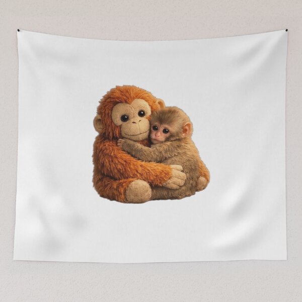 Item preview, Punch Monkey Hugging Stuffed Orangutan - Illustration  designed and sold by wilnickvisuals.