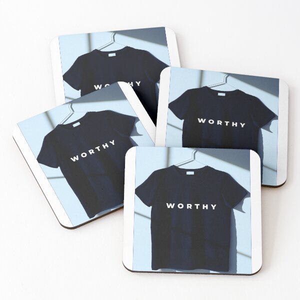 Item preview, Worthy minimal motivational typography T-shirt  designed and sold by ascendzero.