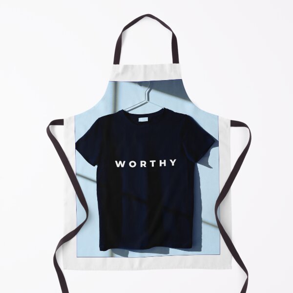 Item preview, Worthy minimal motivational typography T-shirt designed and sold by ascendzero.