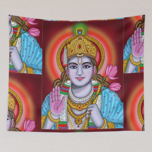 Item preview, Lord Krishna Divine Design – Spiritual Hindu Art Illustration designed and sold by Harshit_Digital_Arts.