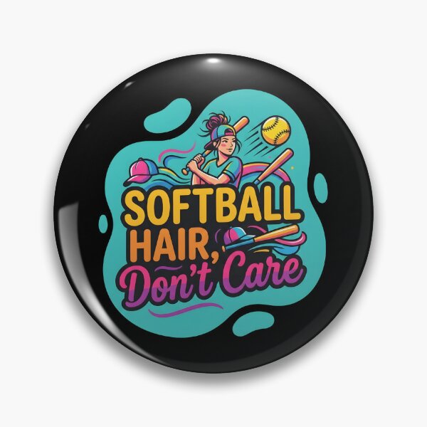 Item preview, Softball hair, Don't care | Softball designed and sold by SocialStaticz.