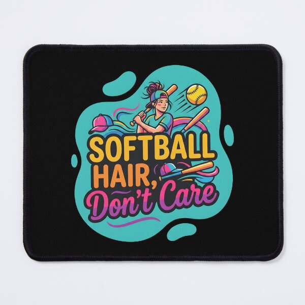 Item preview, Softball hair, Don't care | Softball designed and sold by SocialStaticz.