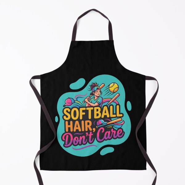 Item preview, Softball hair, Don't care | Softball designed and sold by SocialStaticz.