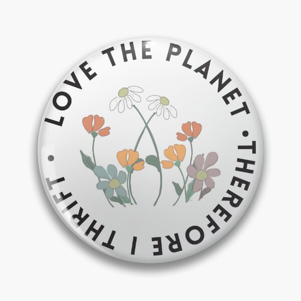 Item preview, I love the planet therefore I thrift designed and sold by TaraPen.