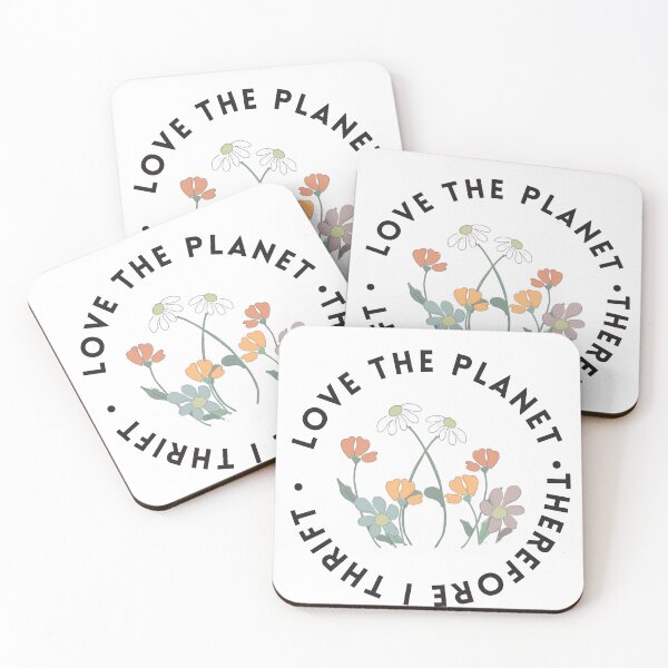 Item preview, I love the planet therefore I thrift designed and sold by TaraPen.