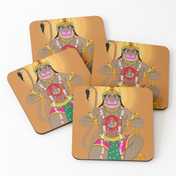 Item preview, Lord Hanuman Powerful Design – Hindu Devotional Art Illustration designed and sold by Harshit_Digital_Arts.