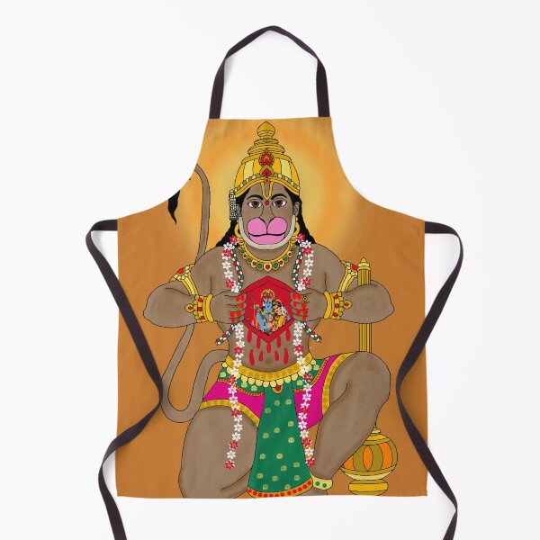 Item preview, Lord Hanuman Powerful Design – Hindu Devotional Art Illustration designed and sold by Harshit_Digital_Arts.