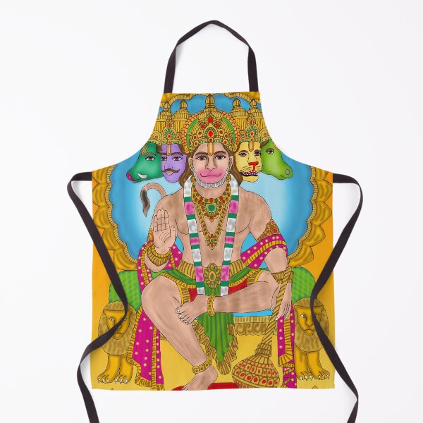 Item preview, Panchmukhi Hanuman Divine Energy Artwork – Modern Hindu Spiritual Design designed and sold by Harshit_Digital_Arts.