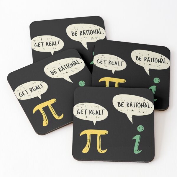 Item preview, Get Real Be Rational Math Pun - Funny Pi and i Imaginary Constant Art designed and sold by haitrieuic96.