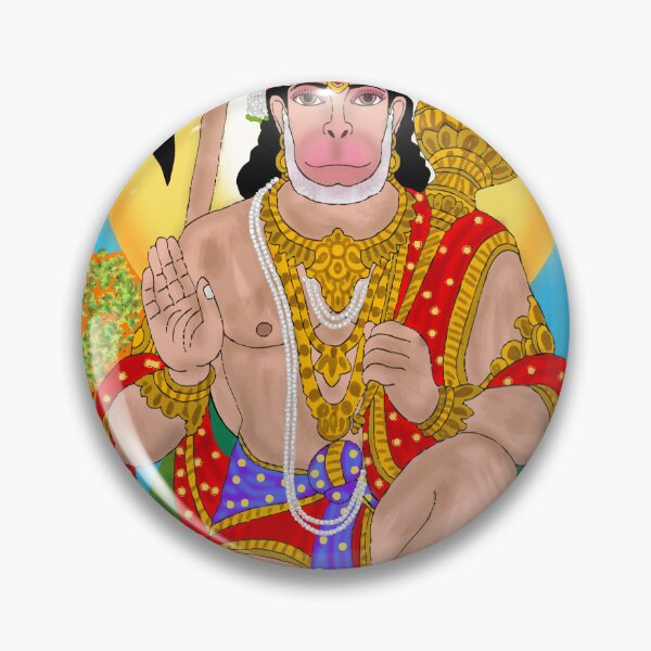 Item preview, Hanuman Spiritual Strength Design – Contemporary Hindu Art designed and sold by Harshit_Digital_Arts.