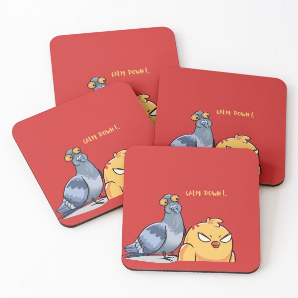 Item preview, Calm Down Funny Angry Bird Cartoon Sticker designed and sold by SumeetCreativeArt.
