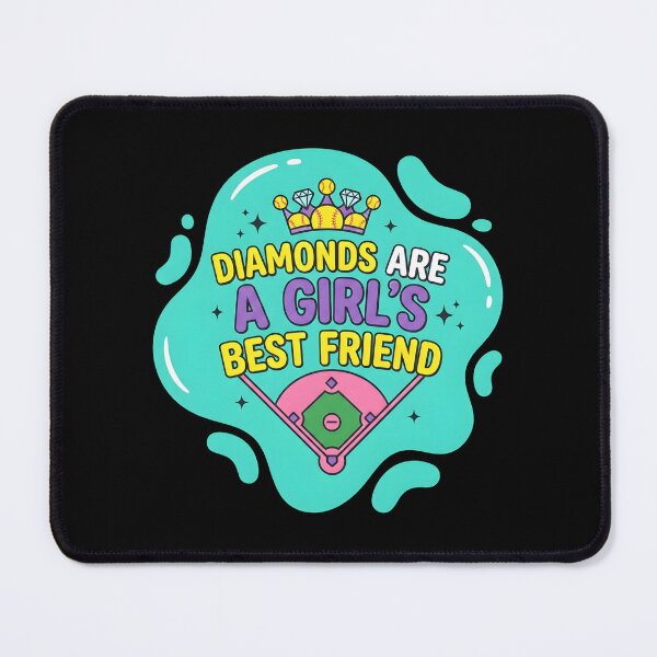 Item preview, Diamonds are a girl's best friend | Softball designed and sold by SocialStaticz.