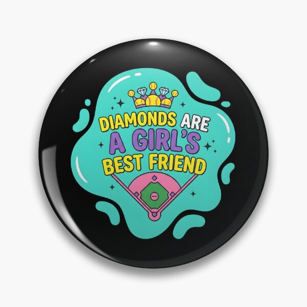 Item preview, Diamonds are a girl's best friend | Softball designed and sold by SocialStaticz.