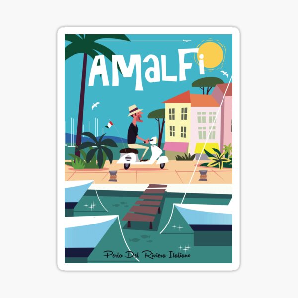 Item preview, Amalfi Travel poster designed and sold by GAGodel.