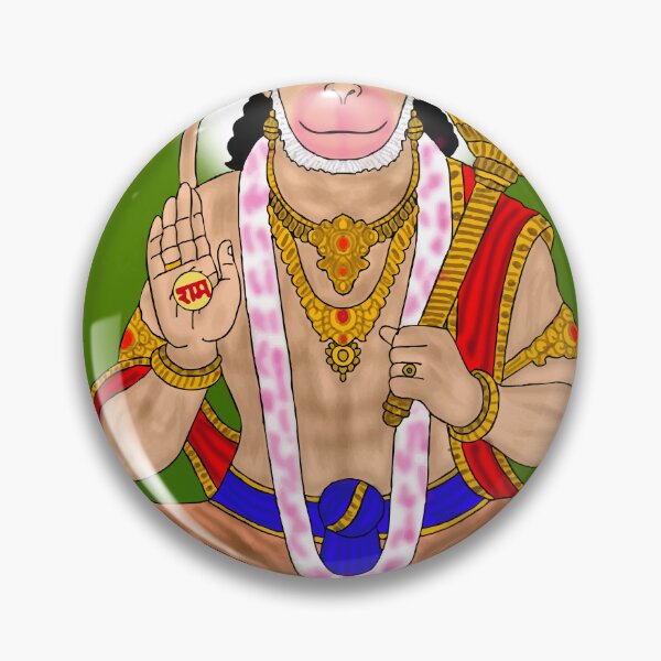 Item preview, Lord Hanuman Blessing Design – Sacred Hindu Mythology Art designed and sold by Harshit_Digital_Arts.