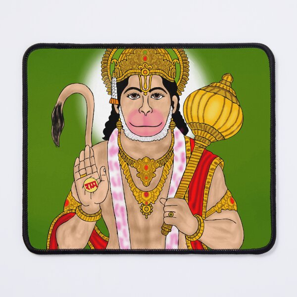 Item preview, Lord Hanuman Blessing Design – Sacred Hindu Mythology Art designed and sold by Harshit_Digital_Arts.
