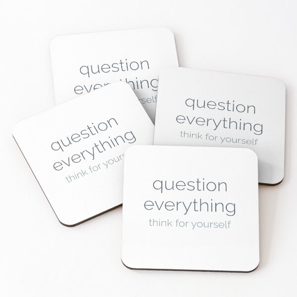 Item preview, Question Everything - Reflective Minimalist Quote designed and sold by Ocean and Palm.