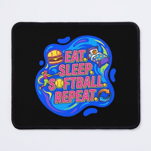 Item preview, Eat. Sleep. Softball. Repeat | Softball designed and sold by SocialStaticz.