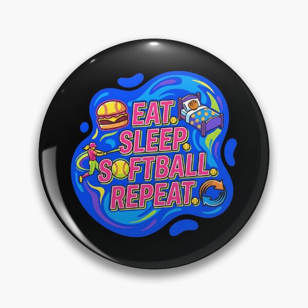 Item preview, Eat. Sleep. Softball. Repeat | Softball designed and sold by SocialStaticz.