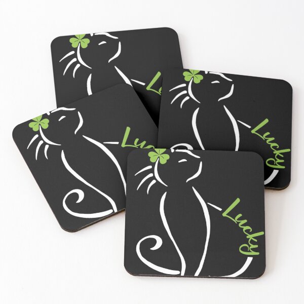 Item preview, Lucky Irish Cat - Minimalist Shamrock Kitty Line Art designed and sold by haitrieuic96.