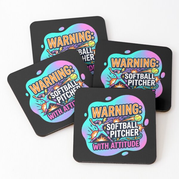 Item preview, Warning: softballl pitcher with attitude | Softball designed and sold by SocialStaticz.