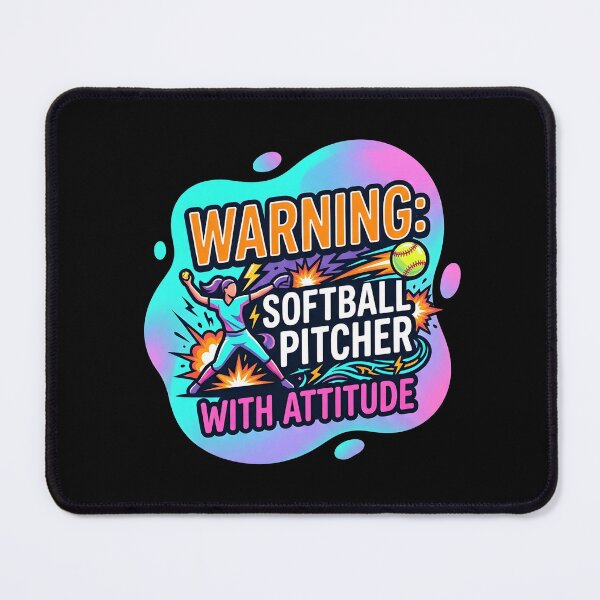 Item preview, Warning: softballl pitcher with attitude | Softball designed and sold by SocialStaticz.