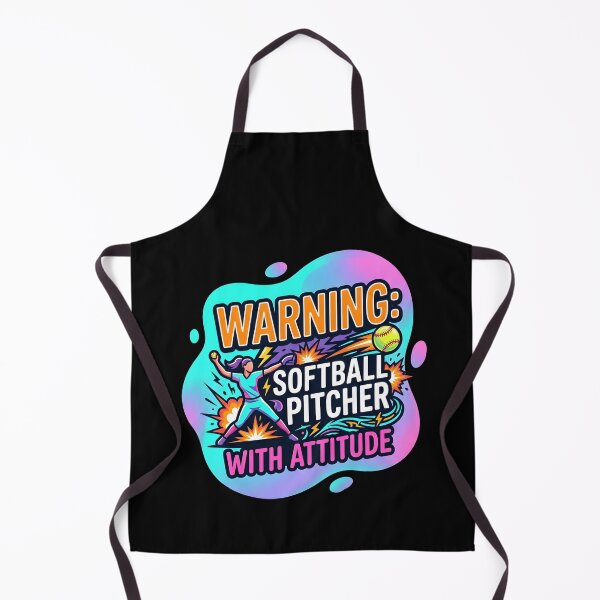 Item preview, Warning: softballl pitcher with attitude | Softball designed and sold by SocialStaticz.