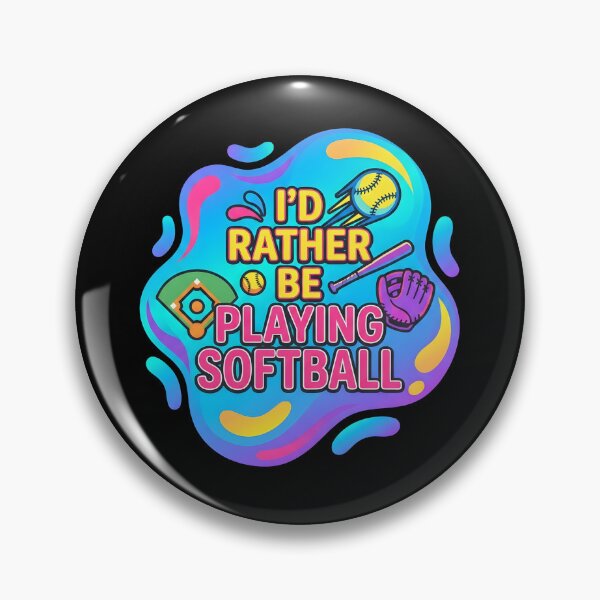 Item preview, I'd rather be playing softball | Softball designed and sold by SocialStaticz.
