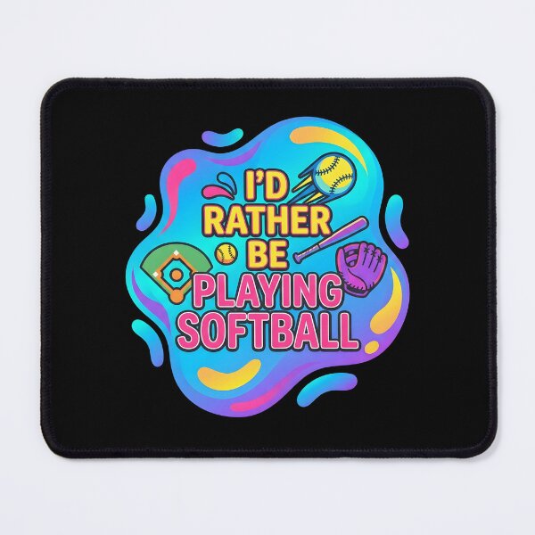 Item preview, I'd rather be playing softball | Softball designed and sold by SocialStaticz.