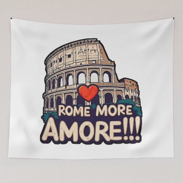 Item preview, Heart And Colosseum ROME MORE AMORE!!! designed and sold by Giulivo Store Graphic.