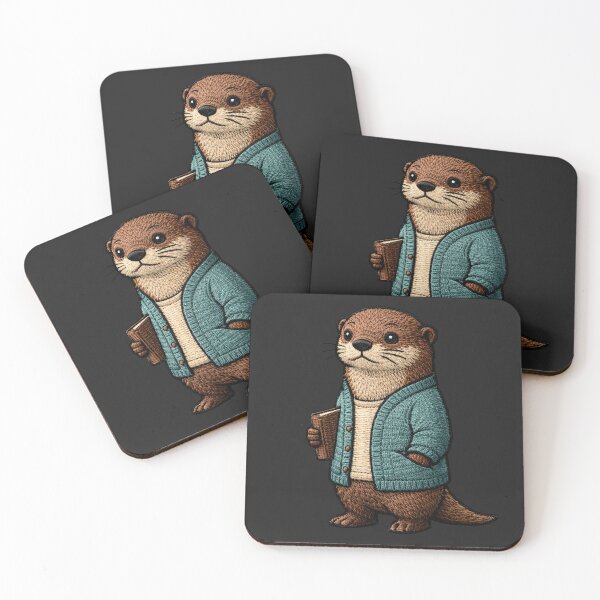 Item preview, Creative Introvert Otter – Minimal Embroidered Patch Aesthetic Art designed and sold by ColorSplash123.