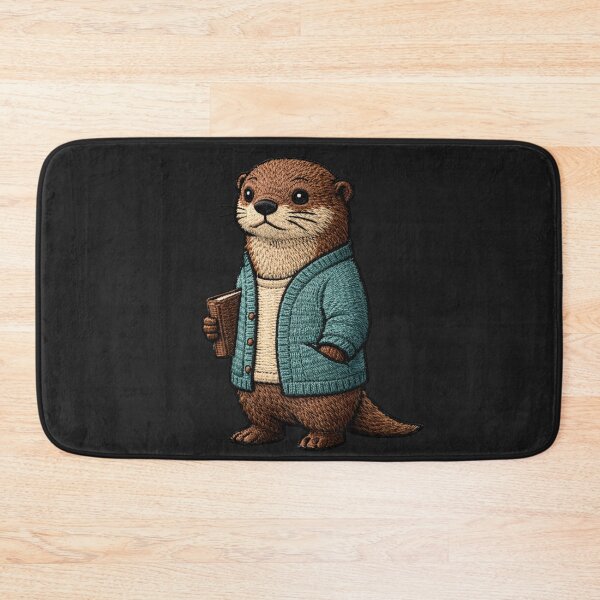 Item preview, Creative Introvert Otter – Minimal Embroidered Patch Aesthetic Art designed and sold by ColorSplash123.