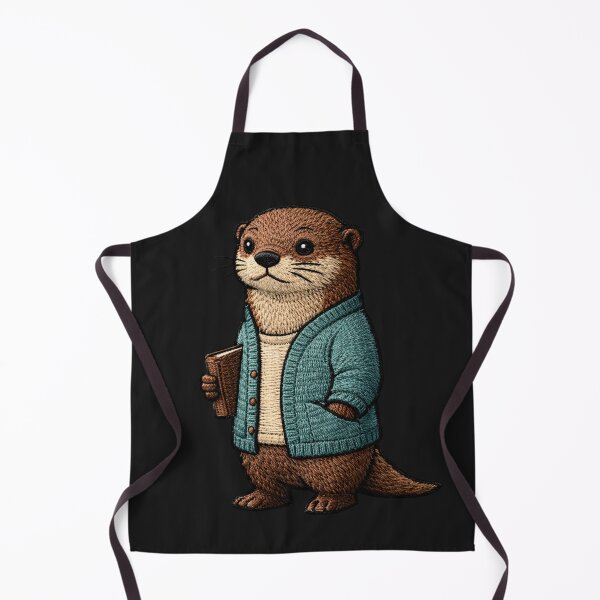 Item preview, Creative Introvert Otter – Minimal Embroidered Patch Aesthetic Art designed and sold by ColorSplash123.