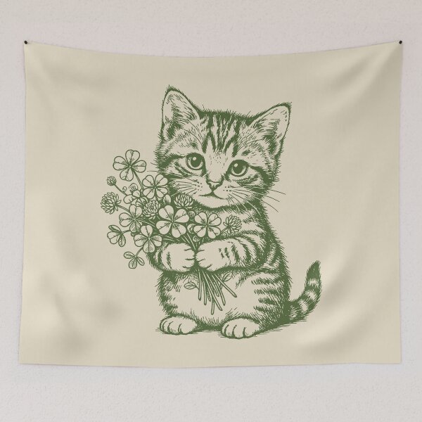 Item preview, St. Patrick’s Day cat.  designed and sold by EunsooLee.