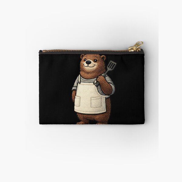 Item preview, Street Food Chef Bear – Premium Embroidered Patch Aesthetic Art designed and sold by ColorSplash123.