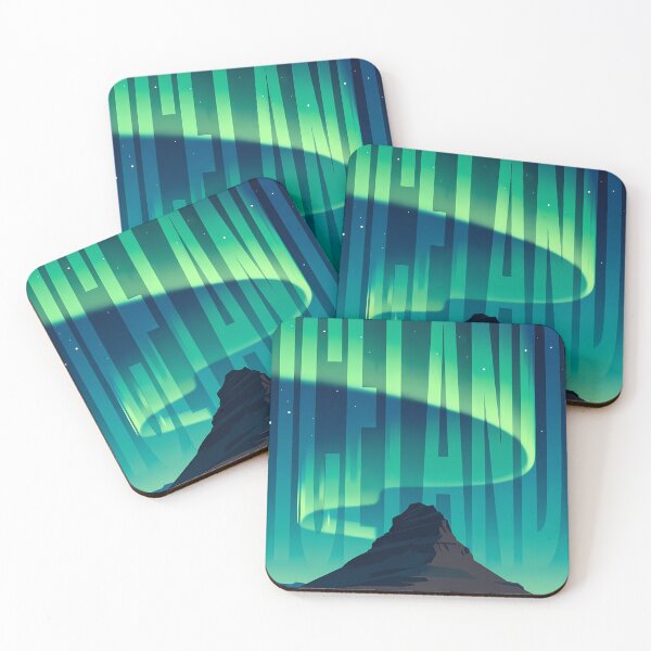 Item preview, Iceland Travel – Northern Lights Vintage Art designed and sold by Atlas Poster Co..