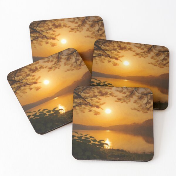 Item preview, Golden Sunrise Over Serene Pond designed and sold by Zeph1.