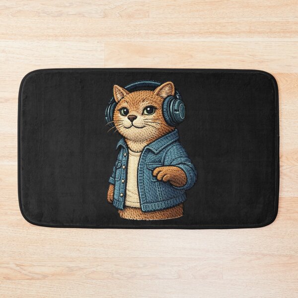 Item preview, Music Producer Cat – Premium Embroidered Patch Studio Aesthetic Art designed and sold by ColorSplash123.