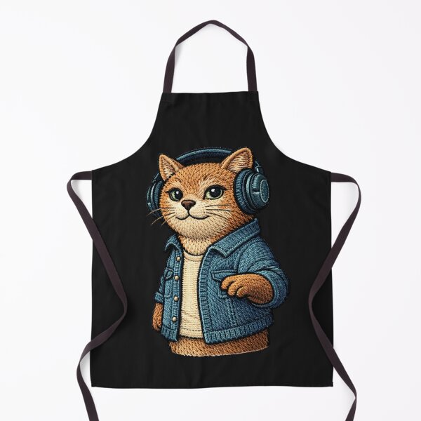 Item preview, Music Producer Cat – Premium Embroidered Patch Studio Aesthetic Art designed and sold by ColorSplash123.