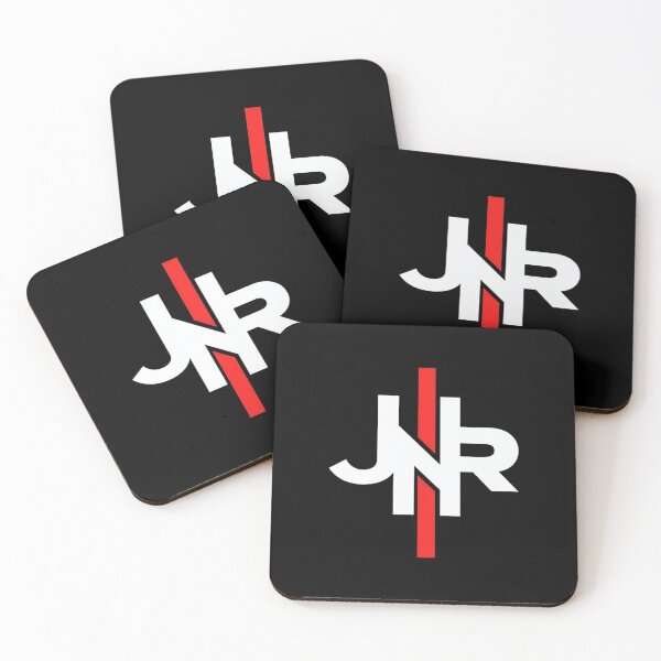 Item preview, Bold Geometric JNR Logo with Red Vertical Stripe – Modern Minimalist Branding for Strong Visual Identity designed and sold by Bright Nest Studio.