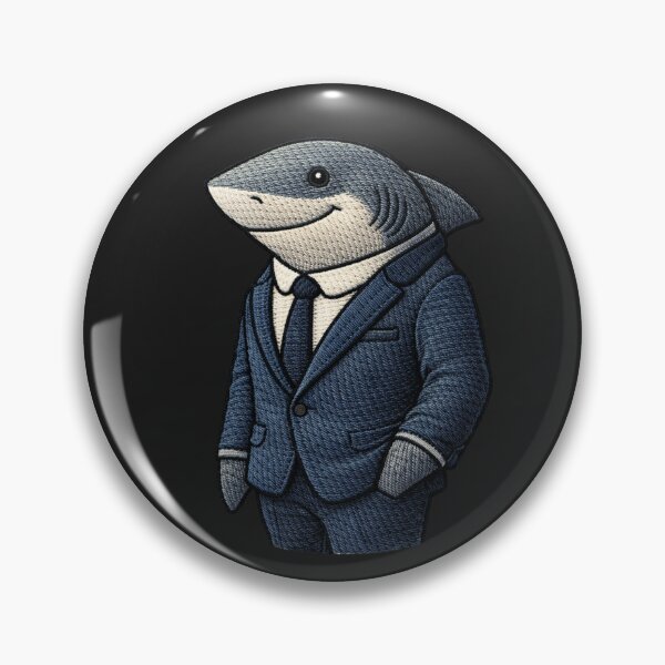 Item preview, Minimalist Business Shark – Corporate Hustle Embroidered Patch Aesthetic designed and sold by ColorSplash123.