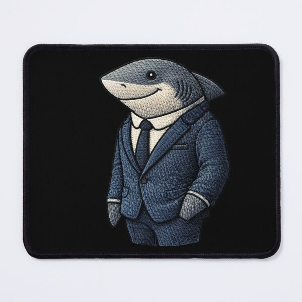 Item preview, Minimalist Business Shark – Corporate Hustle Embroidered Patch Aesthetic designed and sold by ColorSplash123.