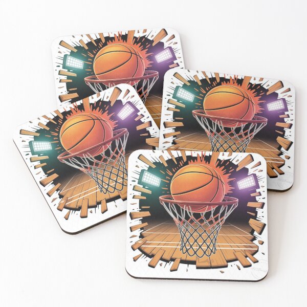 Item preview, Game Time Slam – Explosive Basketball Hoop Art designed and sold by KUT&BOLD.