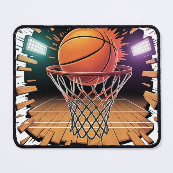 Item preview, Game Time Slam – Explosive Basketball Hoop Art designed and sold by KUT&BOLD.