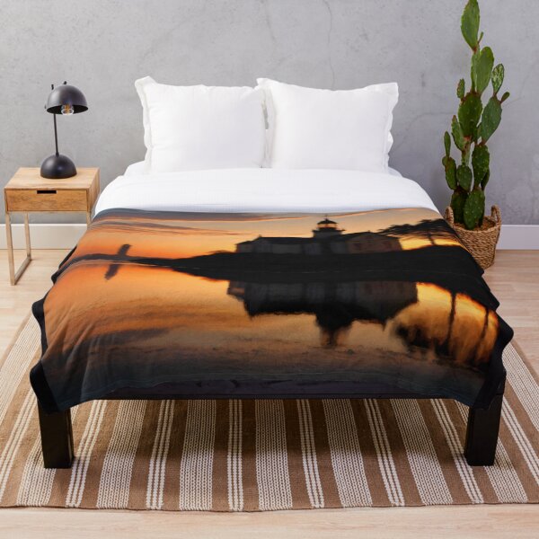 Item preview, Sunset Silhouette Lighthouse Keeper's House designed and sold by Zeph1.