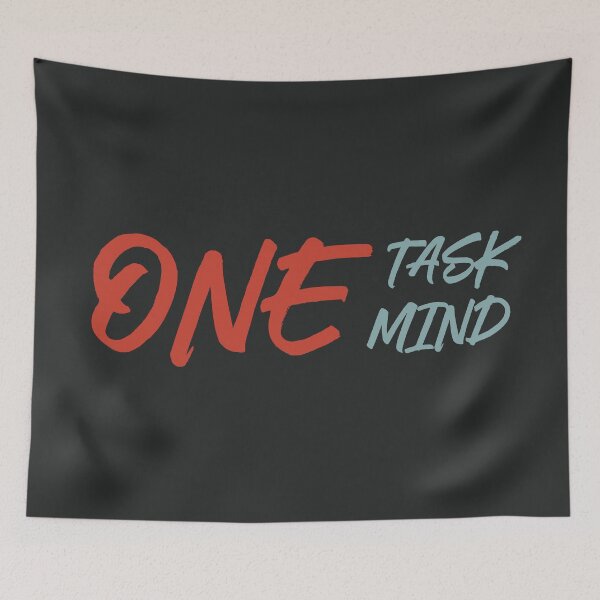Item preview, One Task One Mind - Minimalist Productivity & Focus Quote Art designed and sold by Miniature Store.