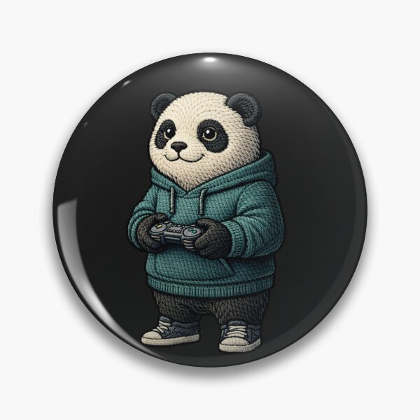 Item preview, Late Night Gamer Panda – Premium Embroidered Esports Aesthetic designed and sold by ColorSplash123.