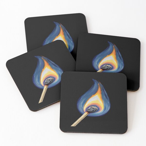 Item preview, Burning Match Flame Close‑Up – Intense Fire Photography with Vivid Color Layers and Dark Contrast designed and sold by Bright Nest Studio.