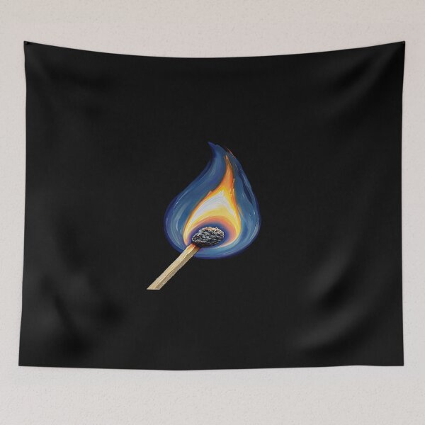 Item preview, Burning Match Flame Close‑Up – Intense Fire Photography with Vivid Color Layers and Dark Contrast designed and sold by Bright Nest Studio.