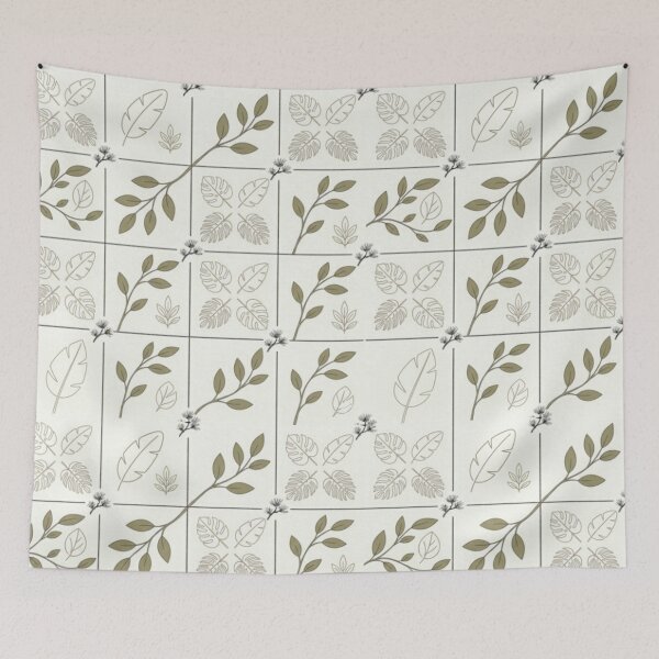 Item preview, Minimal Green Botanical Leaves Seamless Pattern | Japandi Aesthetic designed and sold by FashioonTrends.